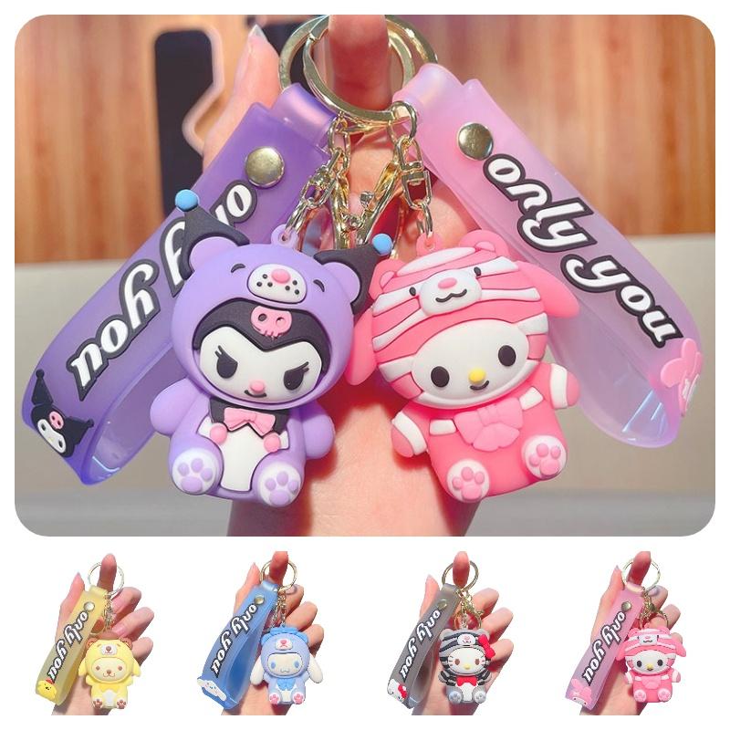 Lovely Pvc Sanrio Character Keychain Bag Charm Car Key Ring Present