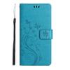 For Oppo Reno14 Pro 5G (Global)/Reno13 Pro 5G Leather Wallet Case Butterfly Flower Imprint Phone Cover with Strap