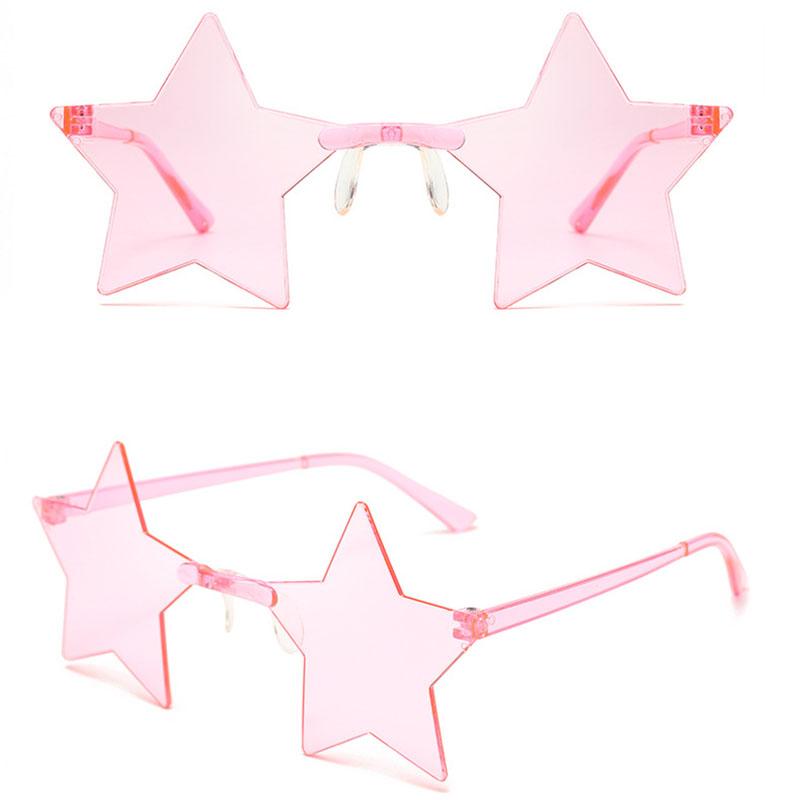 Creative Goggles Fashion Party Sunglasses Unisex Men Star Glasses Candy Color Shades Personality Women Rimless