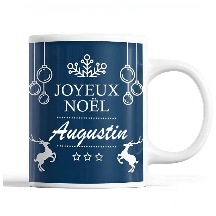 Mug - Noël Augustin - Céramique - Imprimé recto/verso - 325 ml - Cadeau Secret Santa