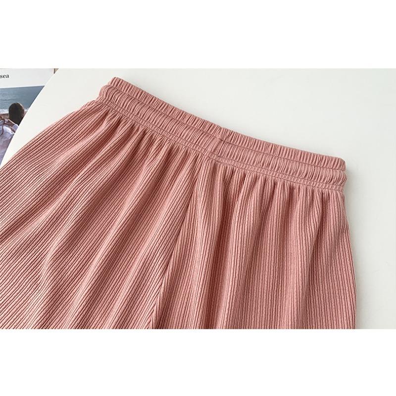 Фитнес-шорты для бега женские летние тонкие свободные повседневные большие размеры широкие штанины с высокой талией спортивные шорты A-word