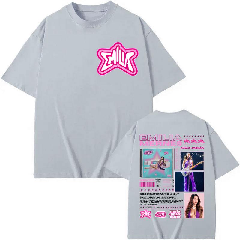 Emilia Merne MP3 Album Tour Graphic T Shirt Men Women Clothing Fashion Y2k Oversized Tshirt Summer Casual Short Sleeve Tshirts
