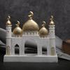 Статуэтка из смолы Рамадан Исламская мечеть Культурное украшение Ручная работа Модели мечетей Украшение башни для Ид Дома Офиса Подарок Рамадан Мубарак