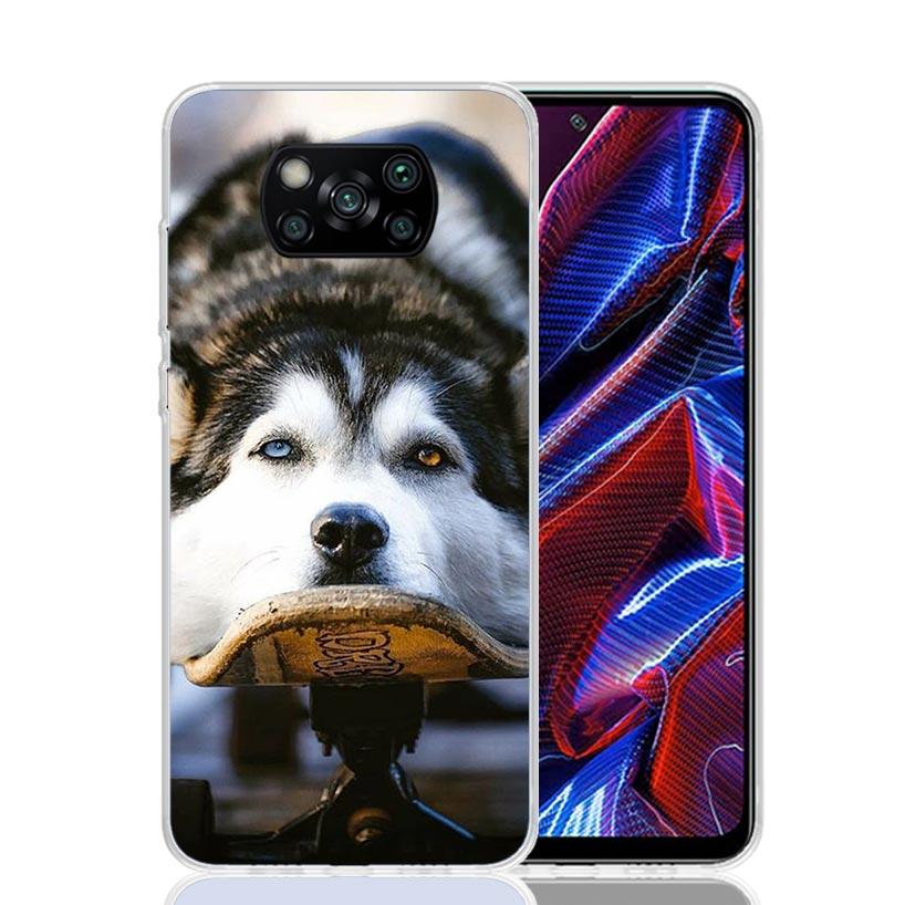 Siberian Husky Dog Case Phone Cover for Xiaomi Redmi Note 10 9 9S 8 8T 7 5 Pro Mi 12T 11T 10T 9T 12 11 Lite A3 A2 Trend Fundas M