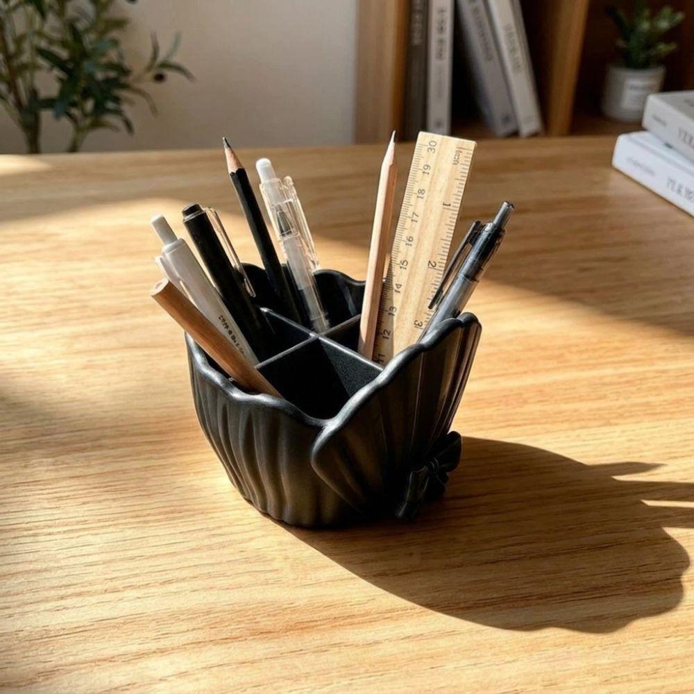 Four-Compartment Makeup Brush Storage Box 3D Printed Pen Holder Toothbrush Rack  Household Use