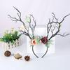 Flower Crown Hair Wreath Deer Antlers Headbands Reindeer Headdress Floral Headwears Holiday Wedding Photo Props