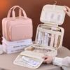 New PU Leather Cosmetic Bag For Women Multifunctional Portable Storage Makeup Bag Large Capacity Travel Toiletry Storage Bag
