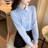 Women's 2024 Spring Pure Cotton Lapel Shirt - Fashionable, Versatile, Age-Defying Long Sleeve Top.