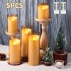 5-pack Includes a Remote Control Cycle Timer Operation To Adjust Brightness, Warm Light Flickering Flames, Used for Christmas Parties, Halloween