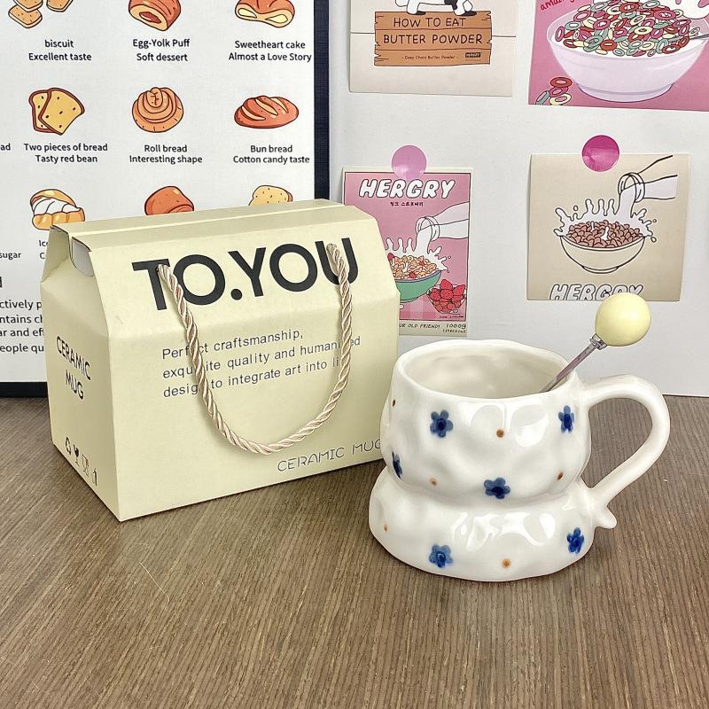 Керамическая кружка с цветной подглазурной росписью, сувенирная чашка для дома, подарок на день рождения, чашка для воды, парная кофейная чашка, личная