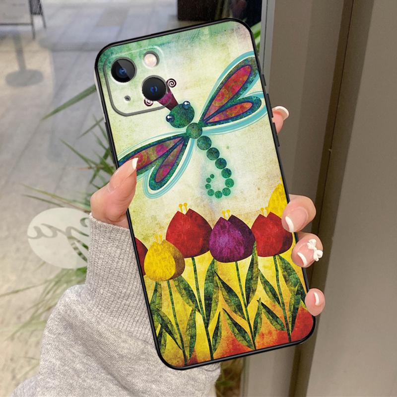 Цветочный весенний чехол с тюльпанами для iPhone 16 Pro Max 15 14 12 11 13 17 Pro Max Plus 12 13 Mini 16e 17 Air Задняя крышка