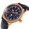 Часы Moon Phase Multi Calendar 5 ATM Waterproof Business Formal Leather Belt Limited Model Pink Gold Blue [Salvatore Mara] Men's SM24110-PGBL