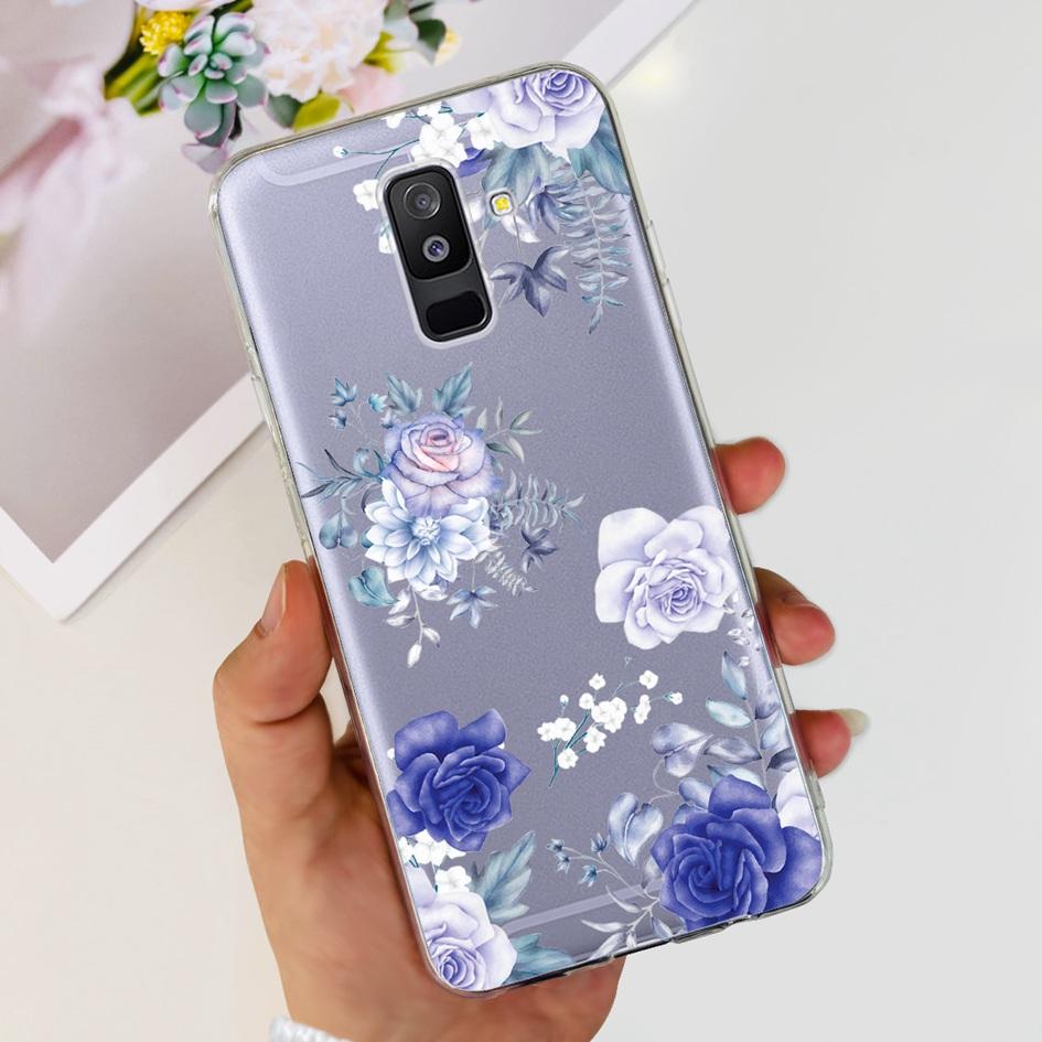 For Samsung A6 Plus 2018 Case SM-A605F New Fashion Butterfly Marble Soft Silicone Funda For Samsung Galaxy A6 A6+ SM-A600F Cover