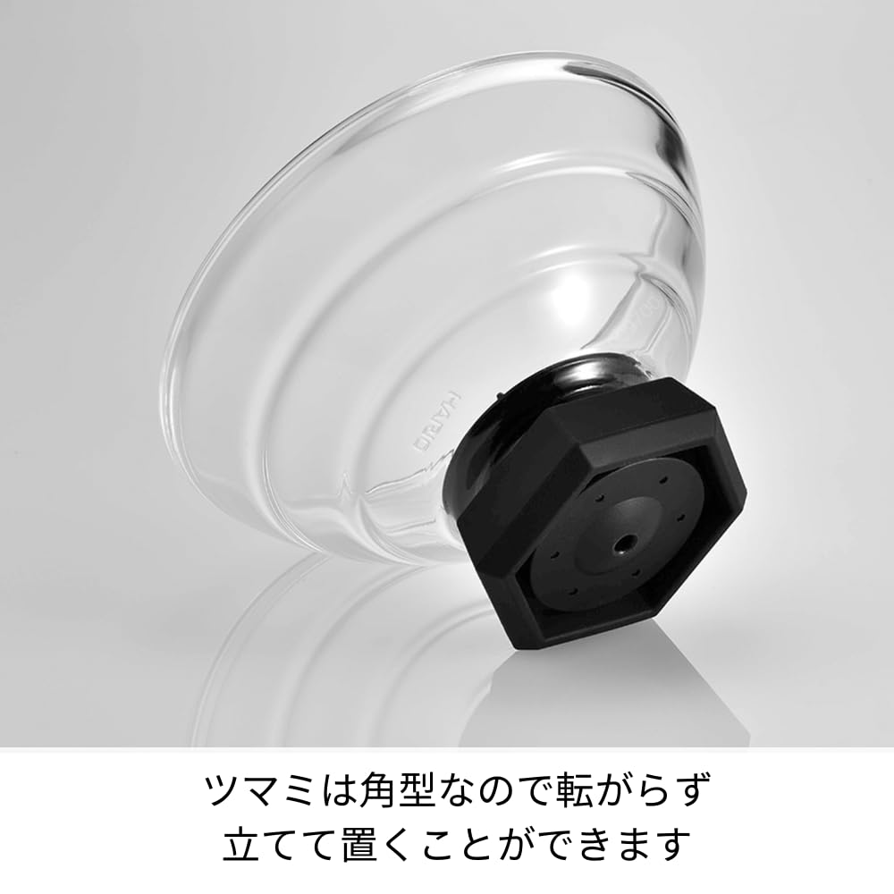 HARIO Rice Cooker with Glass cup See Made in (Hario) Lid, 2-3 capacity, contents, Heat-resistant glass, Gift, Japan, GNR-200-B-W