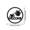 Teapot Welcome Metal Sign: Charming Tea Time Decor with Teapot and Saucer—Perfect for Creating a Cozy Home Atmosphere