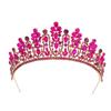 Baroque European and American Beauty Pageant Bridal Crown Tiara Alloy Crystal Wedding Headband Hair Accessories Crown