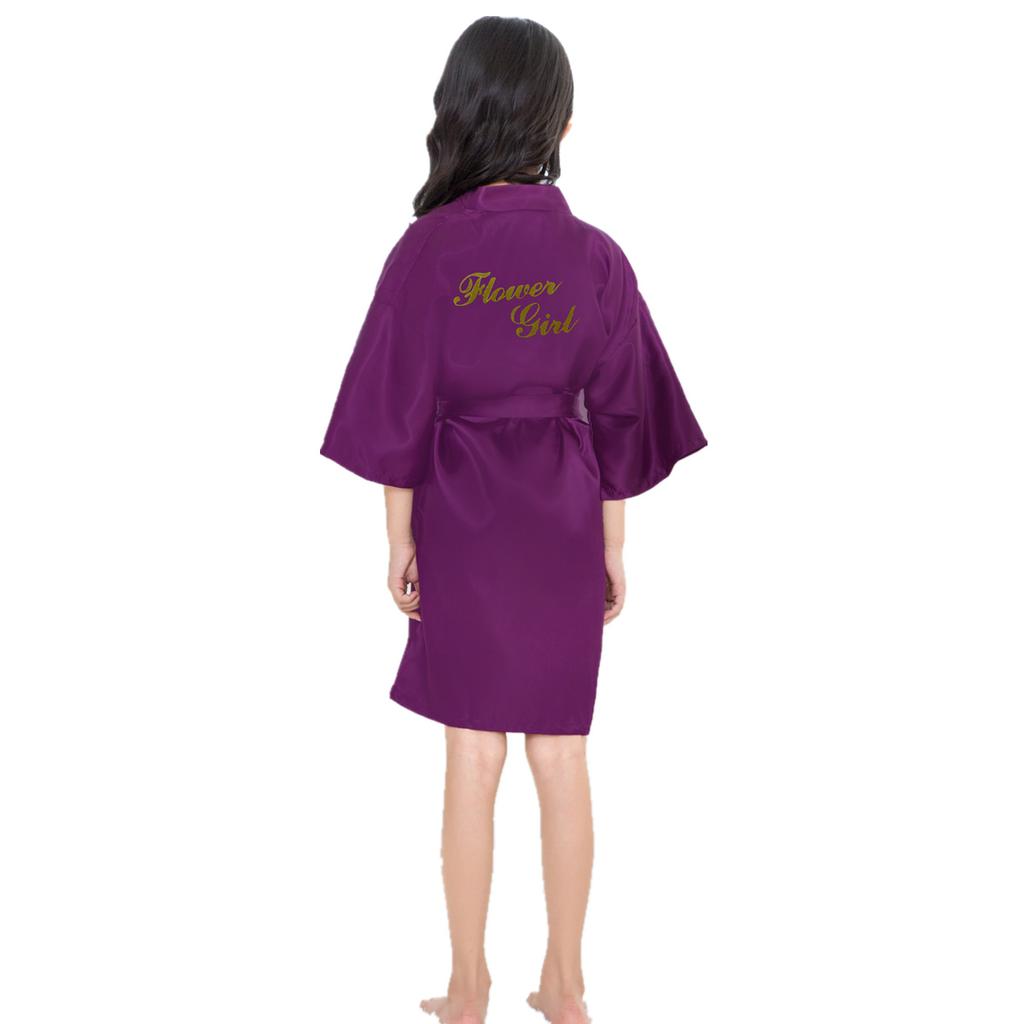 Детский халат удобный и элегантный темперамент однотонный детский утренний халат для девочки-цветочницы невесты кардиган для свадьбы