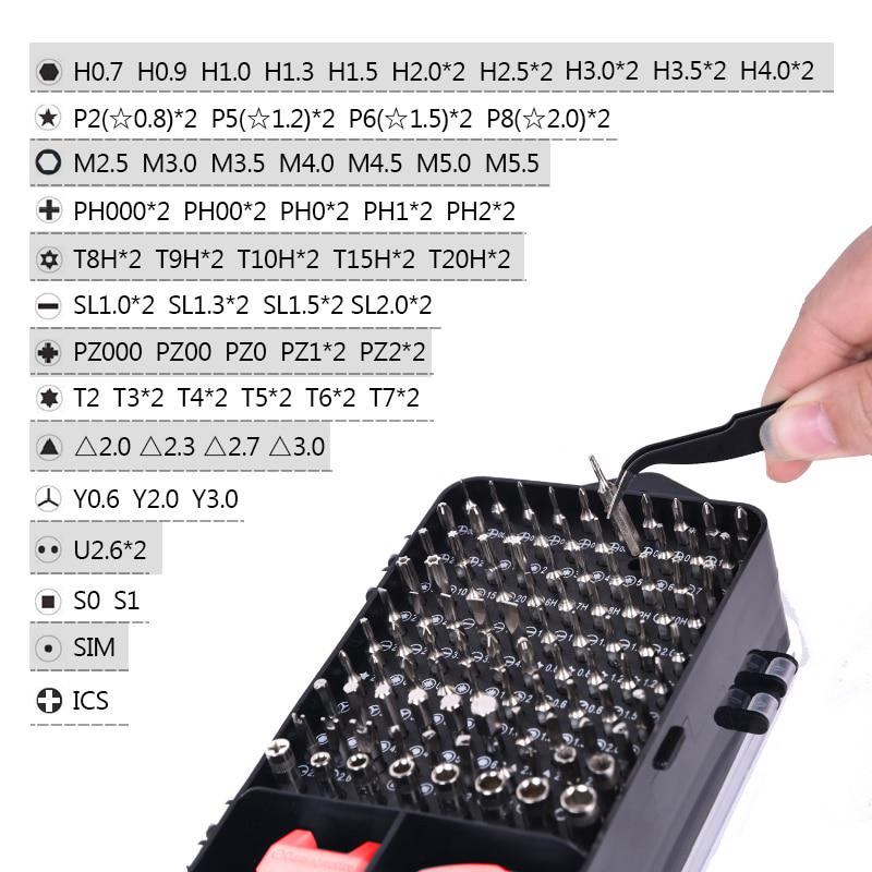 Набор отверток 112 в 1, магнитная отвертка Torx, многофункциональный набор инструментов для ремонта мобильных телефонов, ручной инструмент для электронного устройства