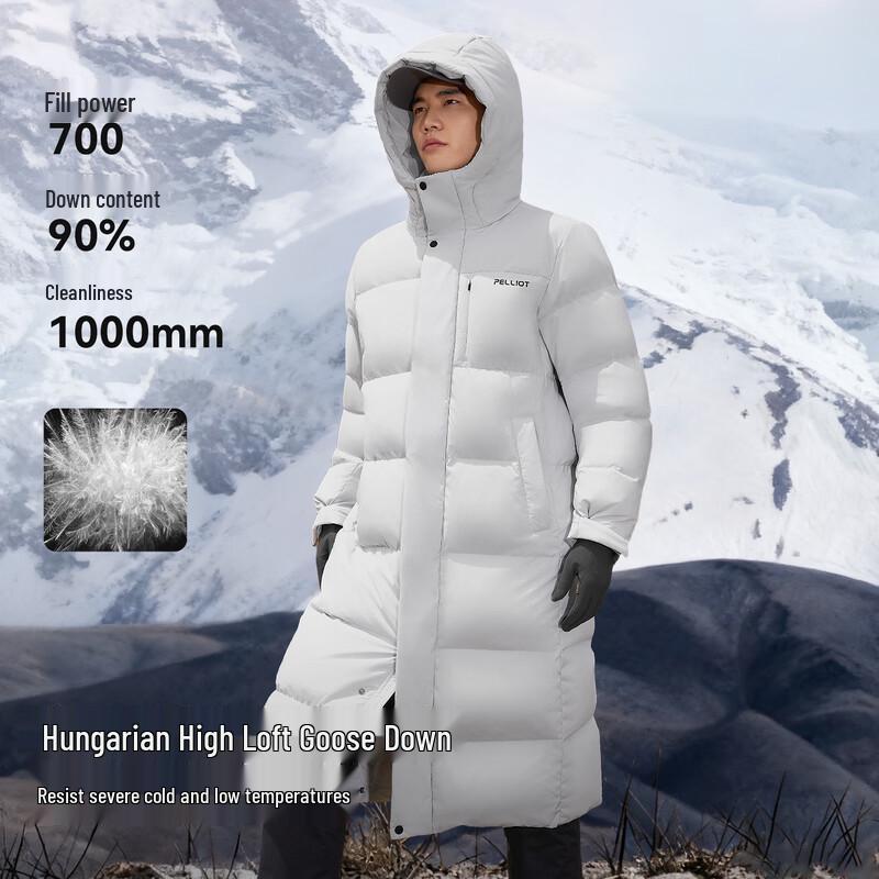 Pelliot Men's 700 Fill Power Goose Down Hooded Outdoor Jacket