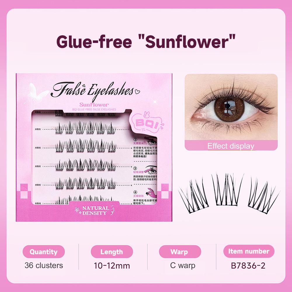 False Eyelashes Without Glue, Natural-looking False Eyelashes, 3D False Eyelashes Without Adhesive, Black Lashes With Strong Adhesion In 1 Second