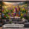 Wall Hanging Tapestry Custom NameMasha and the Bear Pattern Personalized Printed Fabric Wall Decor