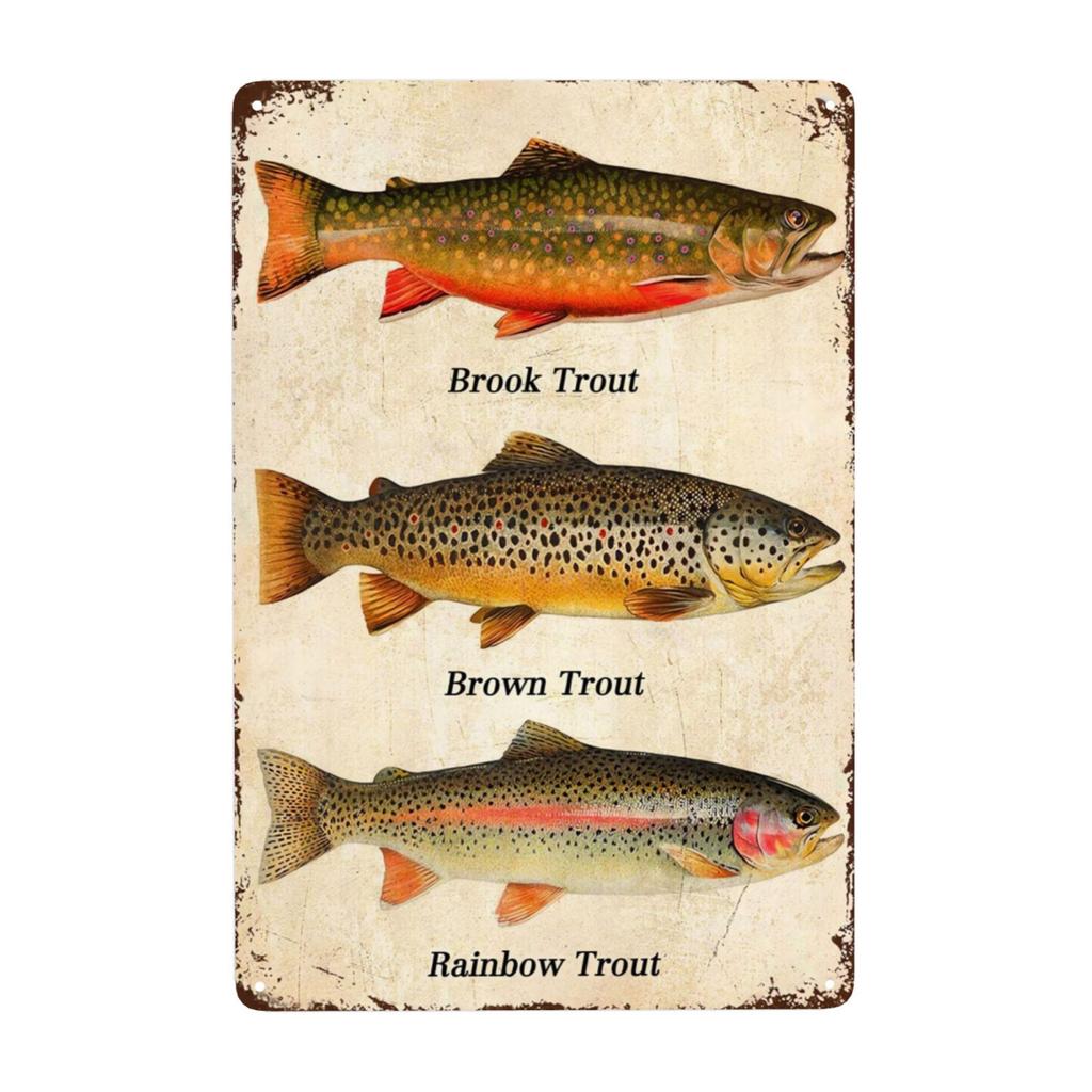 Винтажные металлические знаки для рыбалки, домик для рыбы, знак «дом у озера», подарки для рыбака, настенное искусство для рыбалки, забавный декор для дома 8x12 дюймов