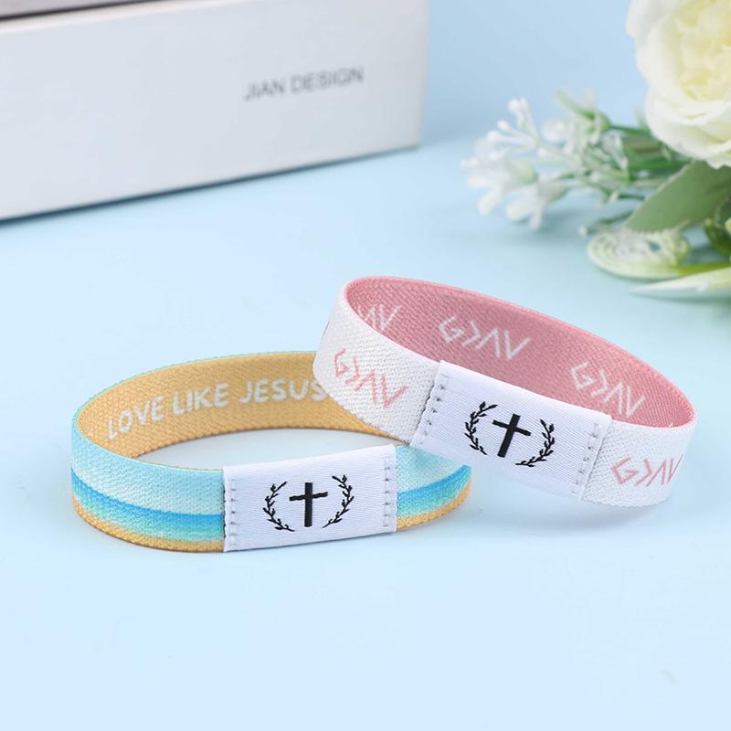 Носимый библейский браслет Религиозные браслеты Христианский браслет с ежедневным библейским стихом с NFC RFID эластичным браслетом