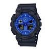 Мужские часы G-Shock серии GA-100, синий узор пейсли, водонепроницаемые, черные, GA-100BP-1A