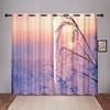 Thick 2Pieces 90%Shading Flower Bird Snow Animal On Sale Blackout Window Curtain For Bedroom Living Room Bathroom Kicthen Door
