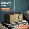 Retro Bluetooth Speaker Wooden Classical Home Radio Subwoofer Card Retro Small Stereo