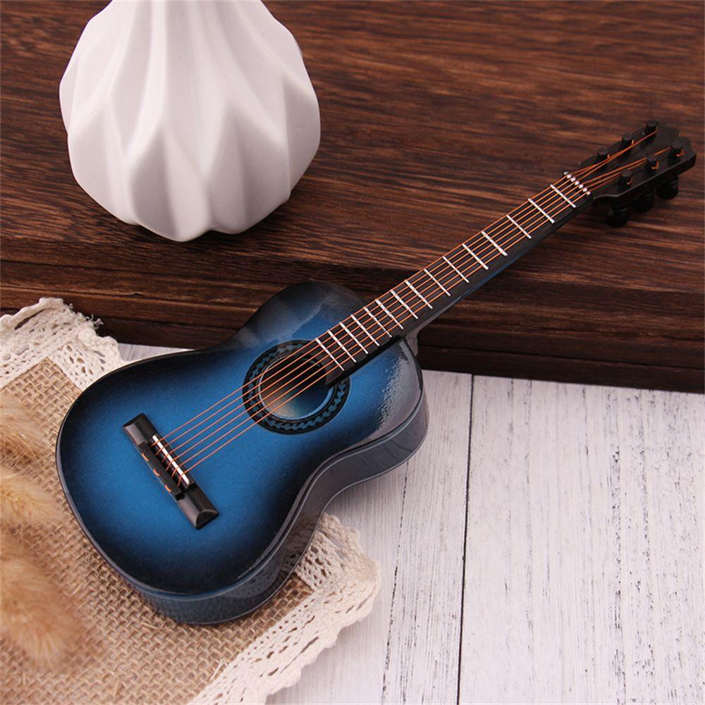 Dolls House Miniature Guitar Desk Decor Guitar Scale Model Acoustic Guitar Toys Guitar Ornaments