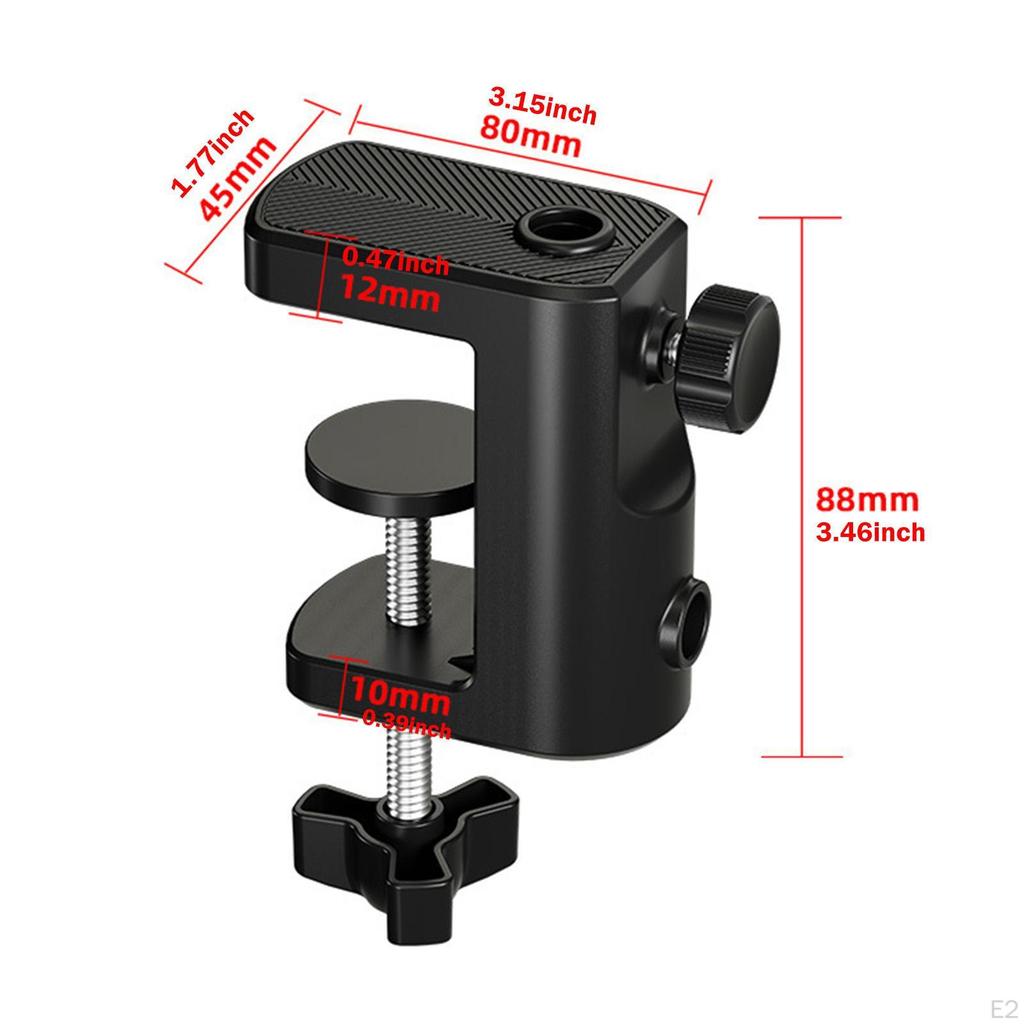 Table Mount Clamp C Versatile Compact Sturdy Desk Clamps for Microphone Scissor Arm
