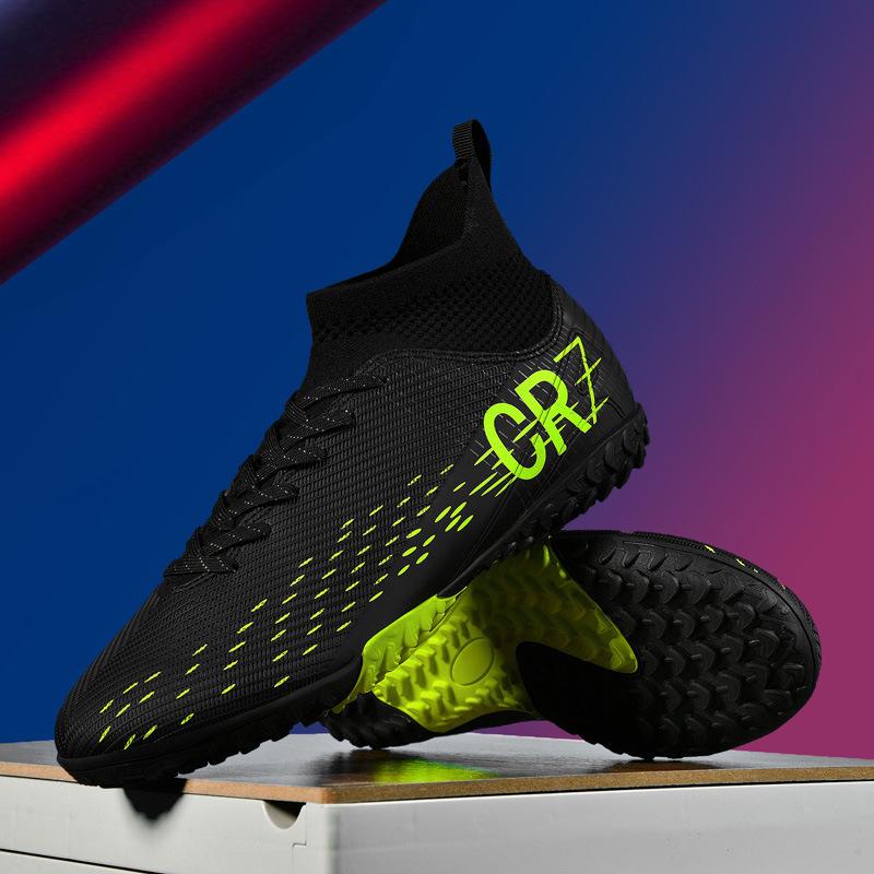 111 student football shoes men's and women's high-top spikes AG broken nails TF youth training competition sports shoes