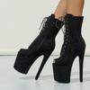Women Shoes Pumps Party Club Platform High-heeled Shoes Model Boots Suede Shoes Pole Dance Shoes Peep Toe Shoes