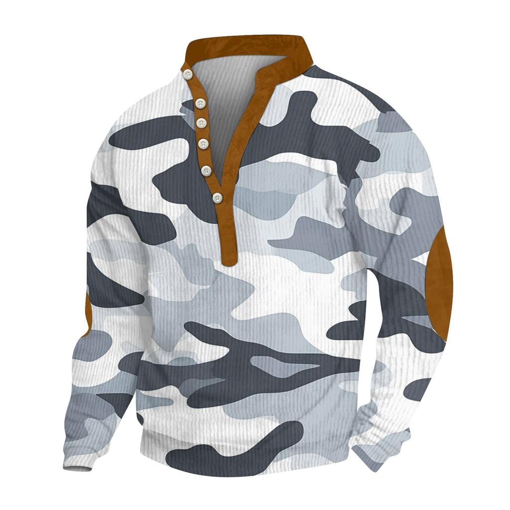 Мужское теплое плюшевое пальто с принтом, флисовый свитер, повседневное пальто, свитер с карманами, зимнее пальто