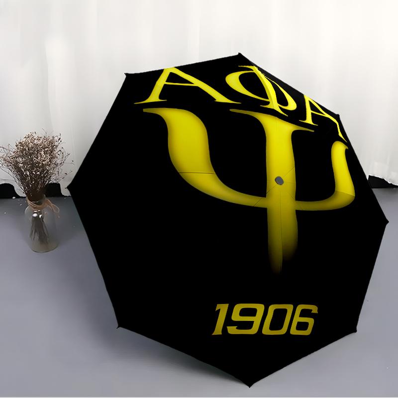 Автоматический зонт с принтом логотипа Alpha Phi Alpha, 8 спиц, железный каркас, пластиковая ручка, подходит для путешествий на открытом воздухе и на каждый день, идеальный подарок