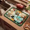 Кухонный коврик для сушки из диатомовой земли, нескользящий, теплоизоляционный, водопоглощающий коврик, коврик для сушки посуды, подставка, коврик для чайного бара