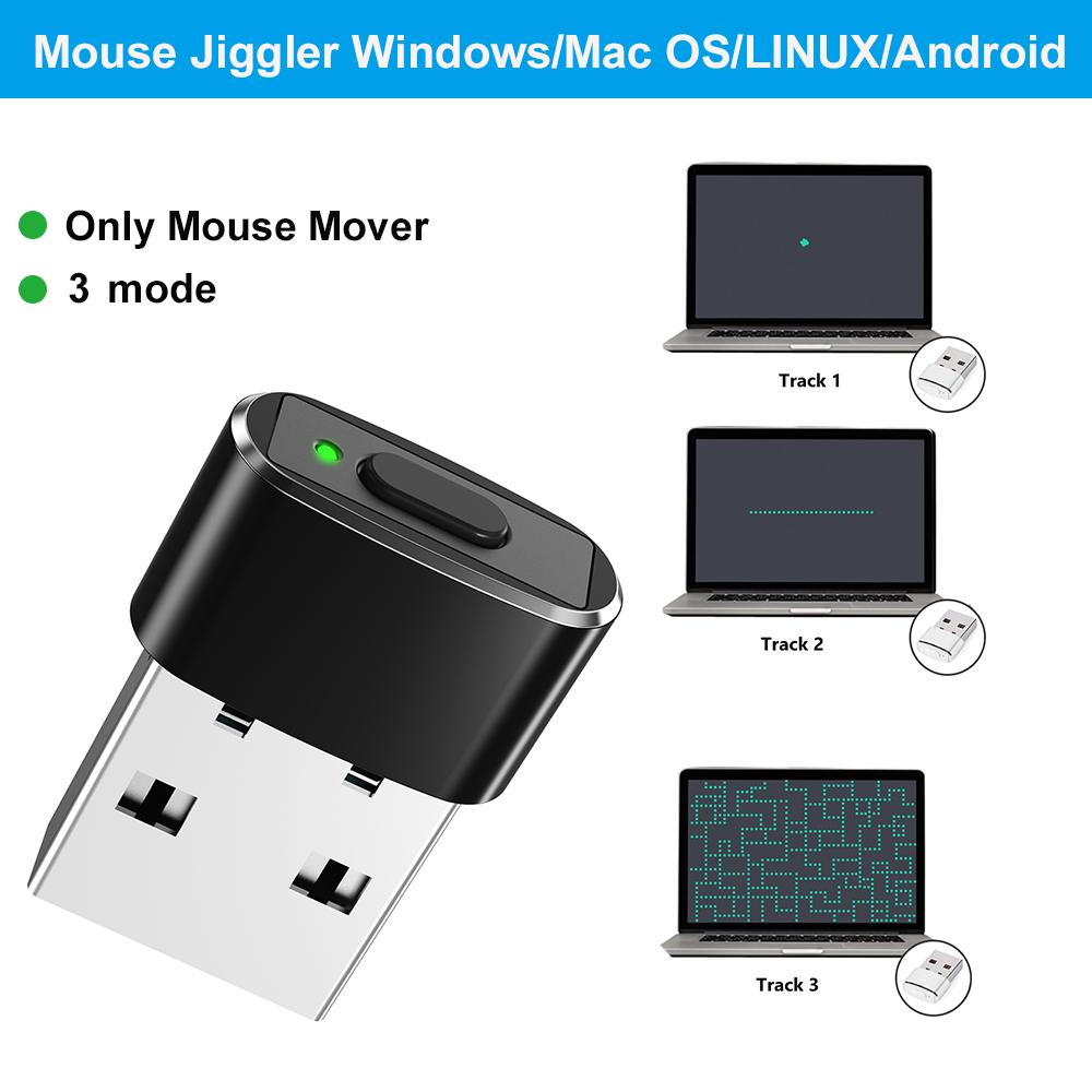 USB-мышь Необнаруживаемая Автоматический Движитель Мини-Мышь Jiggler Кнопка ВКЛ/ВЫКЛ Plug and Play для Офисного Ноутбука Держит Компьютер в Активном Состоянии