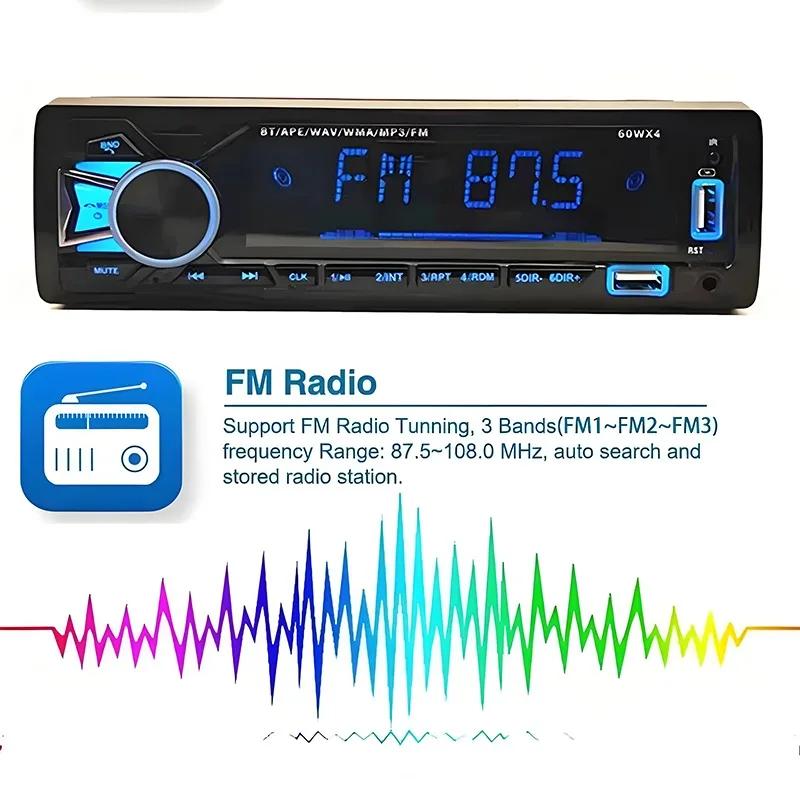 12V 1din Автомобильный MP3-плеер Двойной USB Bluetooth Стерео Радио Аудио FM TF AUX IN Ресивер В приборную панель Мультимедийный плеер с пультом