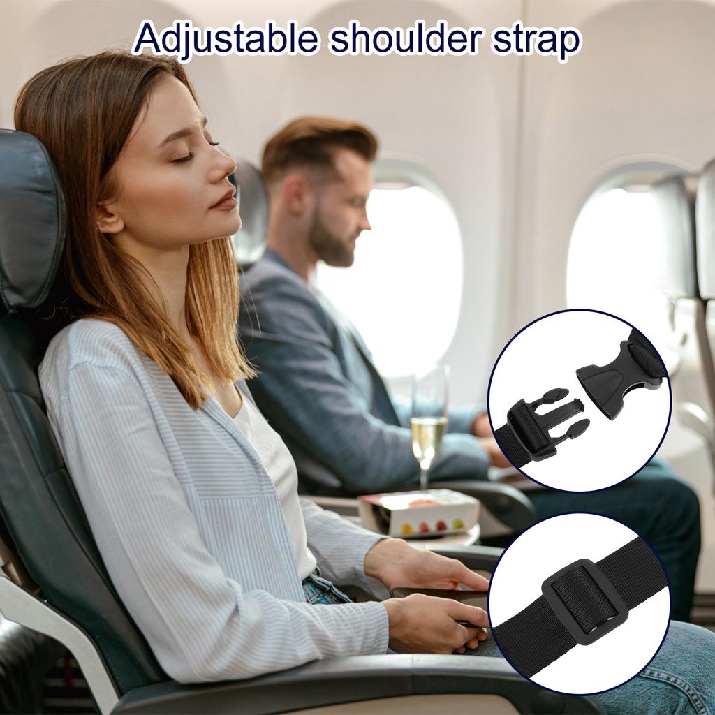 Airplane Foot Hammock Oxford Cloth Adjustable Leg Hammock With Removable Pad and Eye Mask Travel Foot Rest For Relieve Fatigue