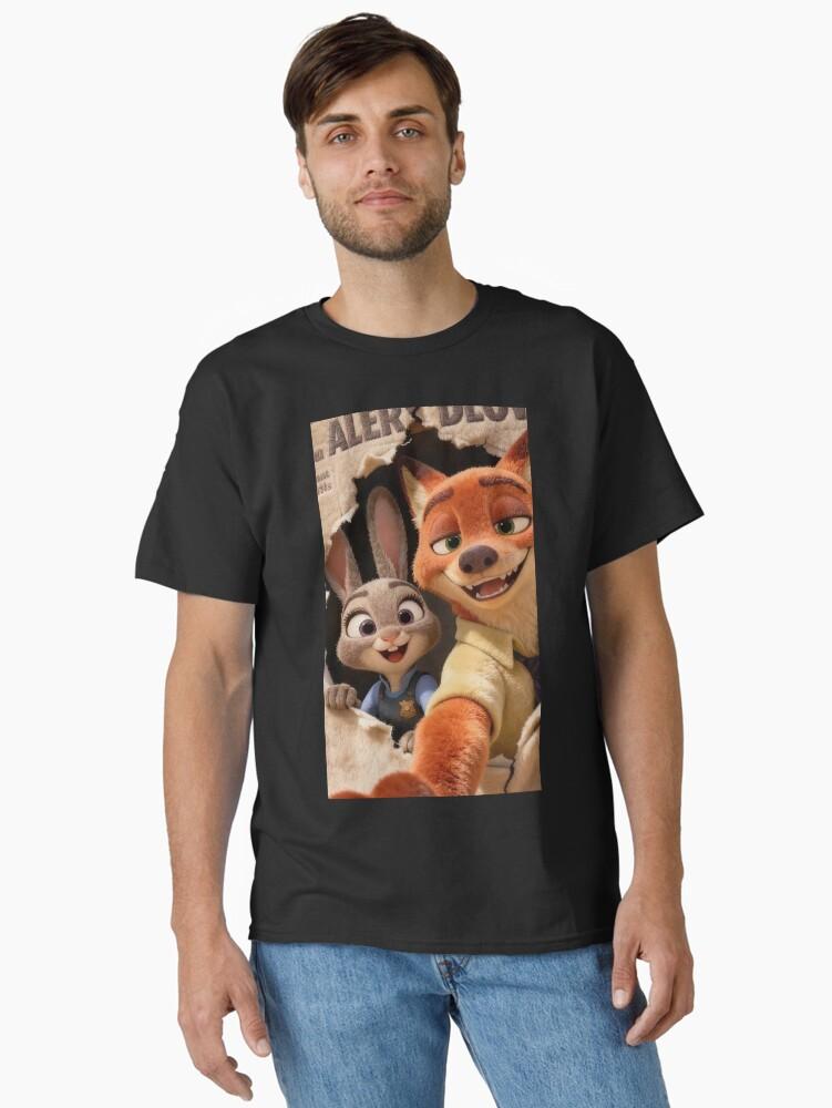 Zootopia Zootopia Fan Art – Judy Hopps & Nick Wilde Cute Duo Illustration Classic T-Shirt