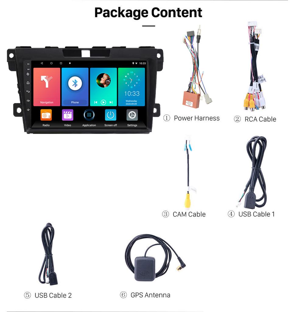 icreative 2DIN Android Автомобильный GPS-навигатор Радио Мультимедийный плеер для 2007 2008 2009 2010 2011-2015 Mazda CX-7 Автомобильный радиоприемник