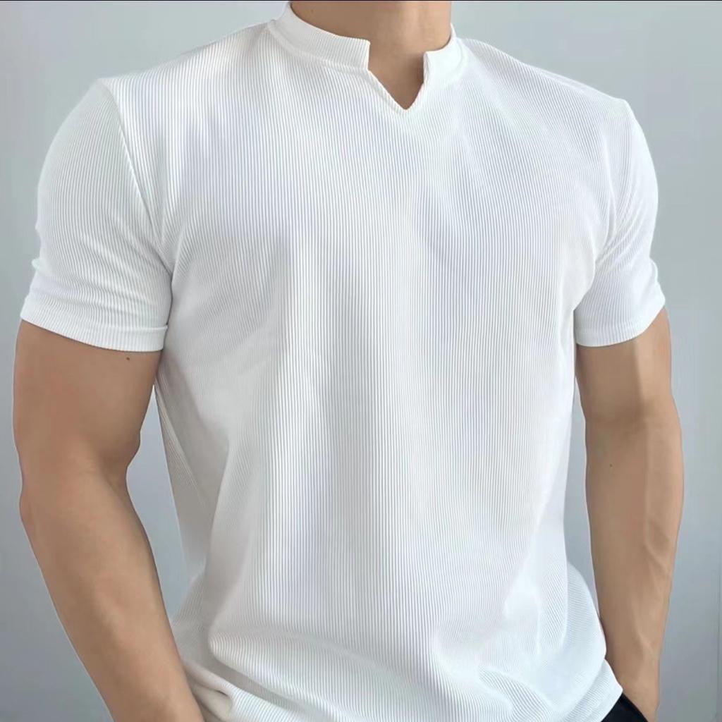 Fitness Short T-Shirts Summer New Texture Anti-wrinkle Quick Drying Tops