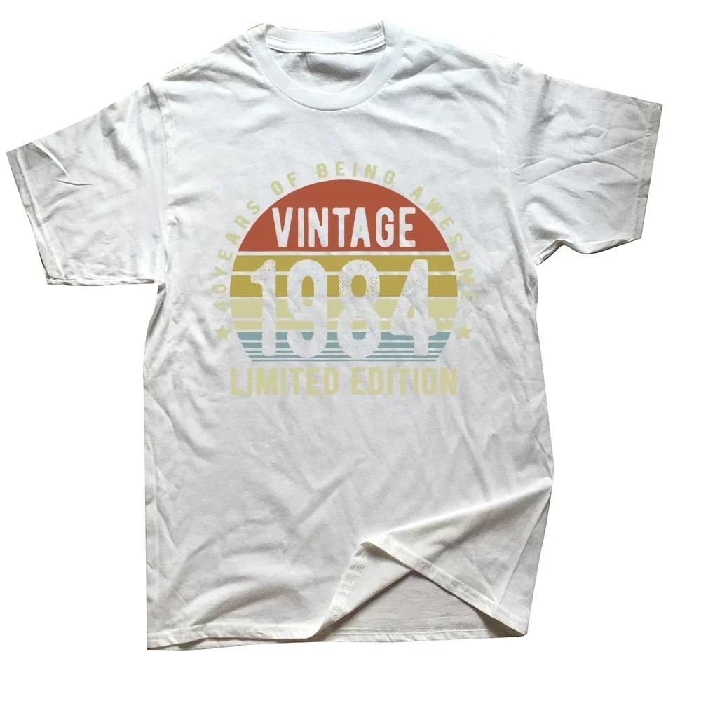 Летняя мужская футболка, сделанная в 1984 году, лимитированная серия, классические футболки, короткий рукав, хлопок, повседневная, оверсайз, мужская одежда