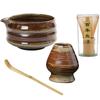 4PCS Food Grade Japanese Matcha Tea Set Bamboo Ceramic Japanese Chasen Matcha Whisk Set  Stirring