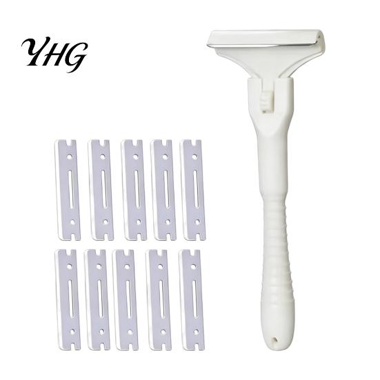 Meat Processing Tool Pig Hair Removal Tool, T-Shaped Handle Stainless Steel Blade Scraper, Fat Easy for And Scraping Remover