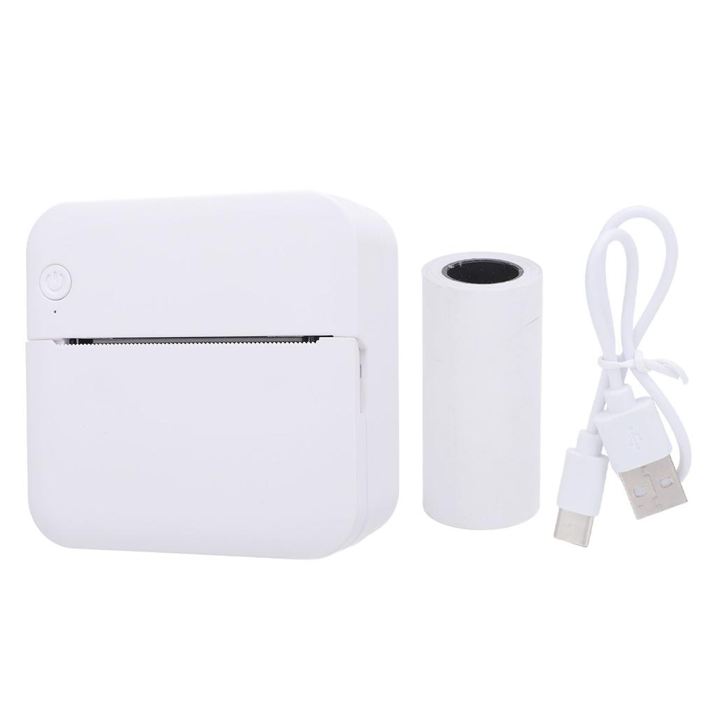 Портативный термопринтер без чернил, беспроводной Bluetooth, 200 DPI, черно-белая печать, портативный карманный принтер для фото