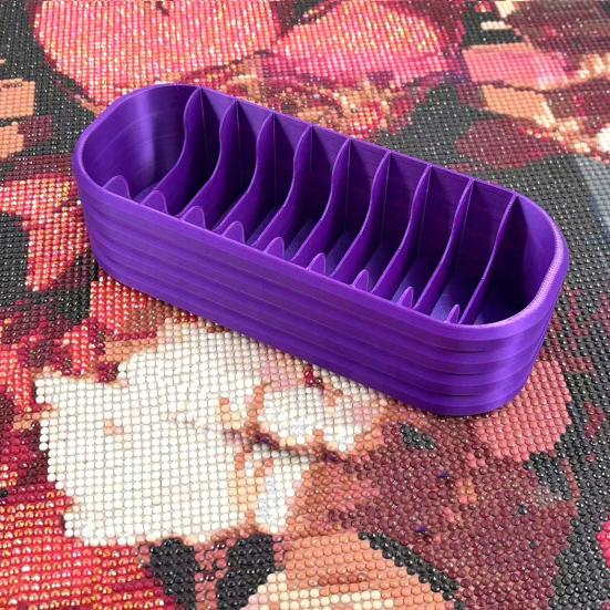 Коробка для хранения алмазных пакетиков Держатель для аксессуаров для алмазной живописи с 10 отделениями Органайзер для расходных материалов для рукоделия для алмазных пакетиков, ручек и инструментов