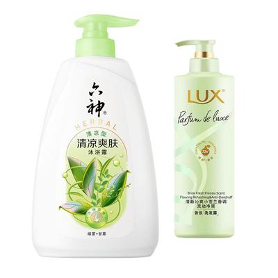 Набор: Освежающий гель для душа Liùshén & Lux и Шампунь с ароматом фрезии