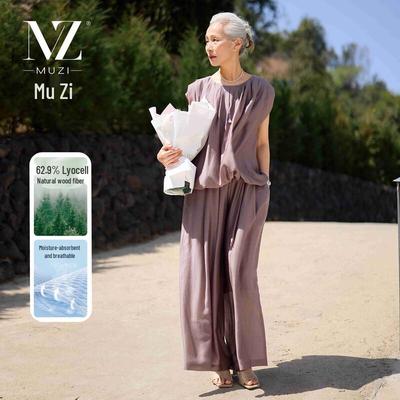 Коллекция летних женских топов и брюк широкого кроя из смеси лиоцелла Muzi
